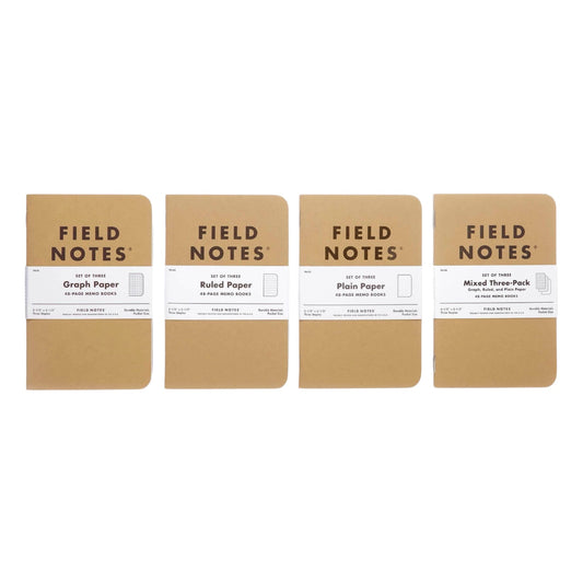 memo book - kraft field notes - 3-pack by field notes