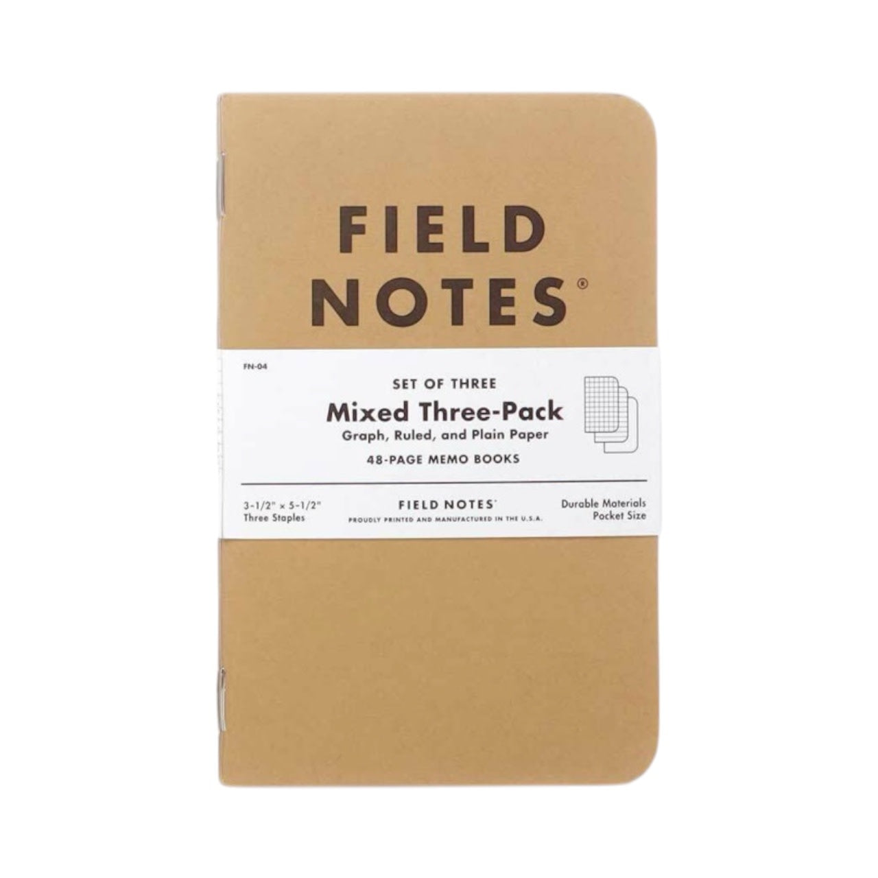 memo book - kraft field notes - 3-pack by field notes