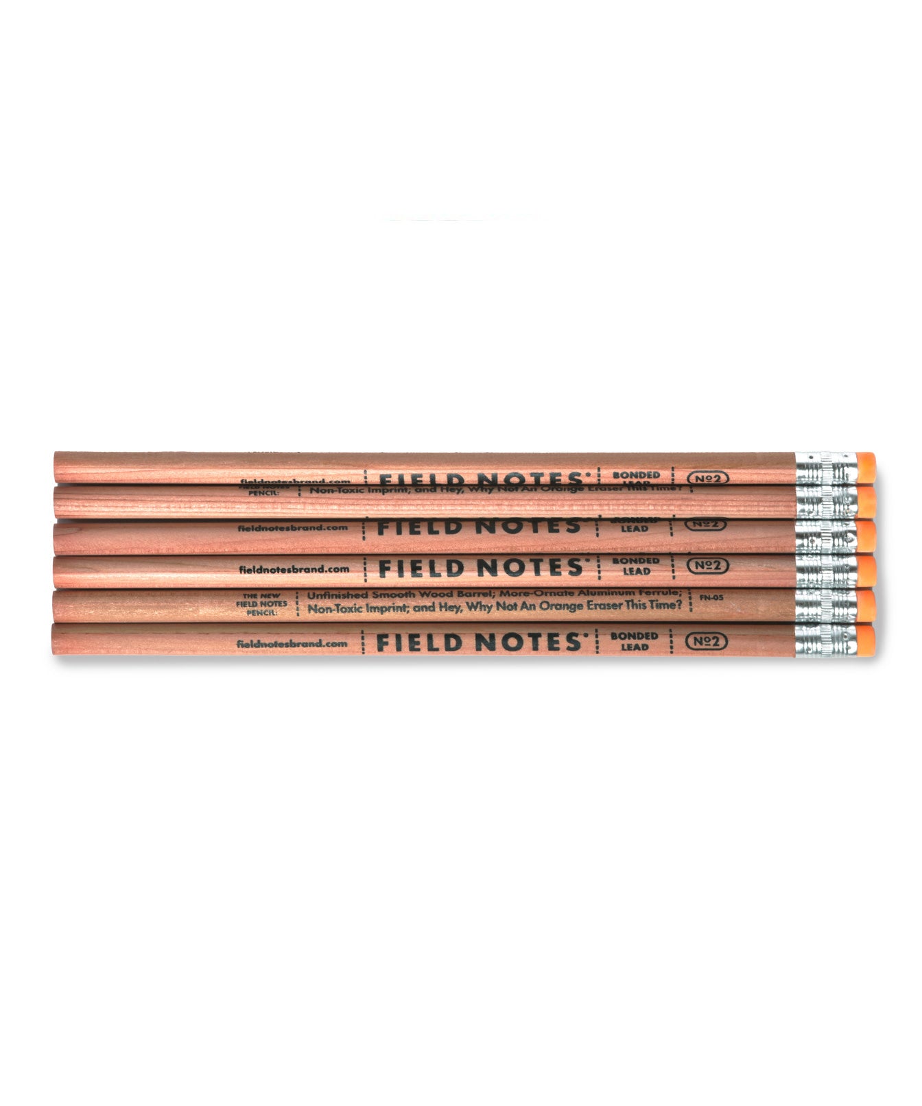 pencil - no. 2 woodgrain - 6-pack by field notes