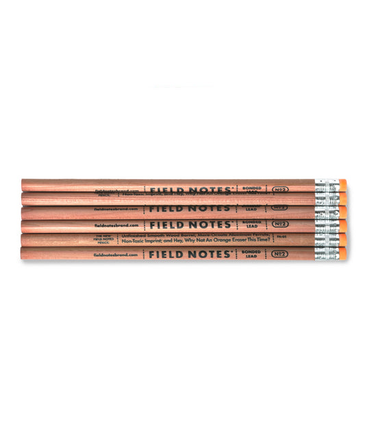 pencil - no. 2 woodgrain - 6-pack by field notes
