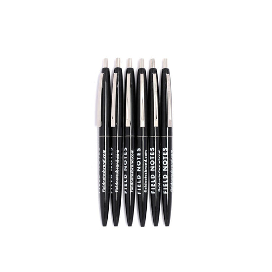 pen - clic - black barrel/black ink - 6-pack by field notes