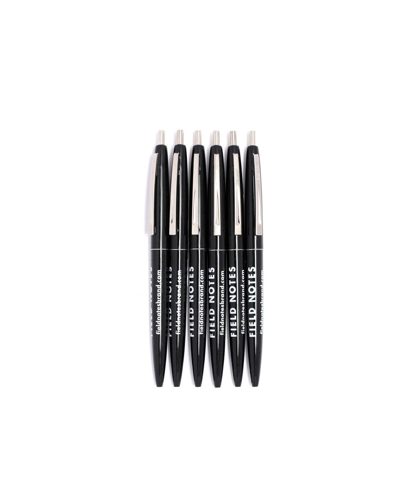 pen - clic - black barrel/black ink - 6-pack by field notes
