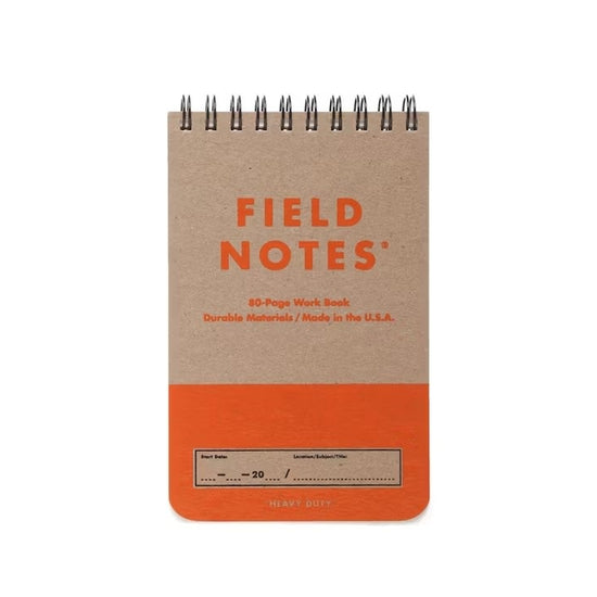 work book - heavy duty 2-pack - orange + sky blue by field notes