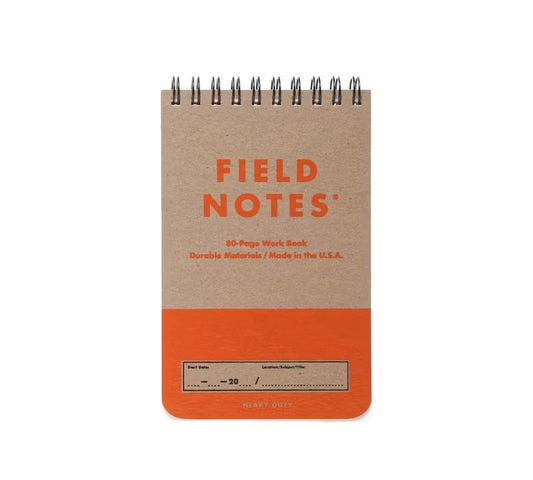 work book - heavy duty 2-pack - orange + sky blue by field notes