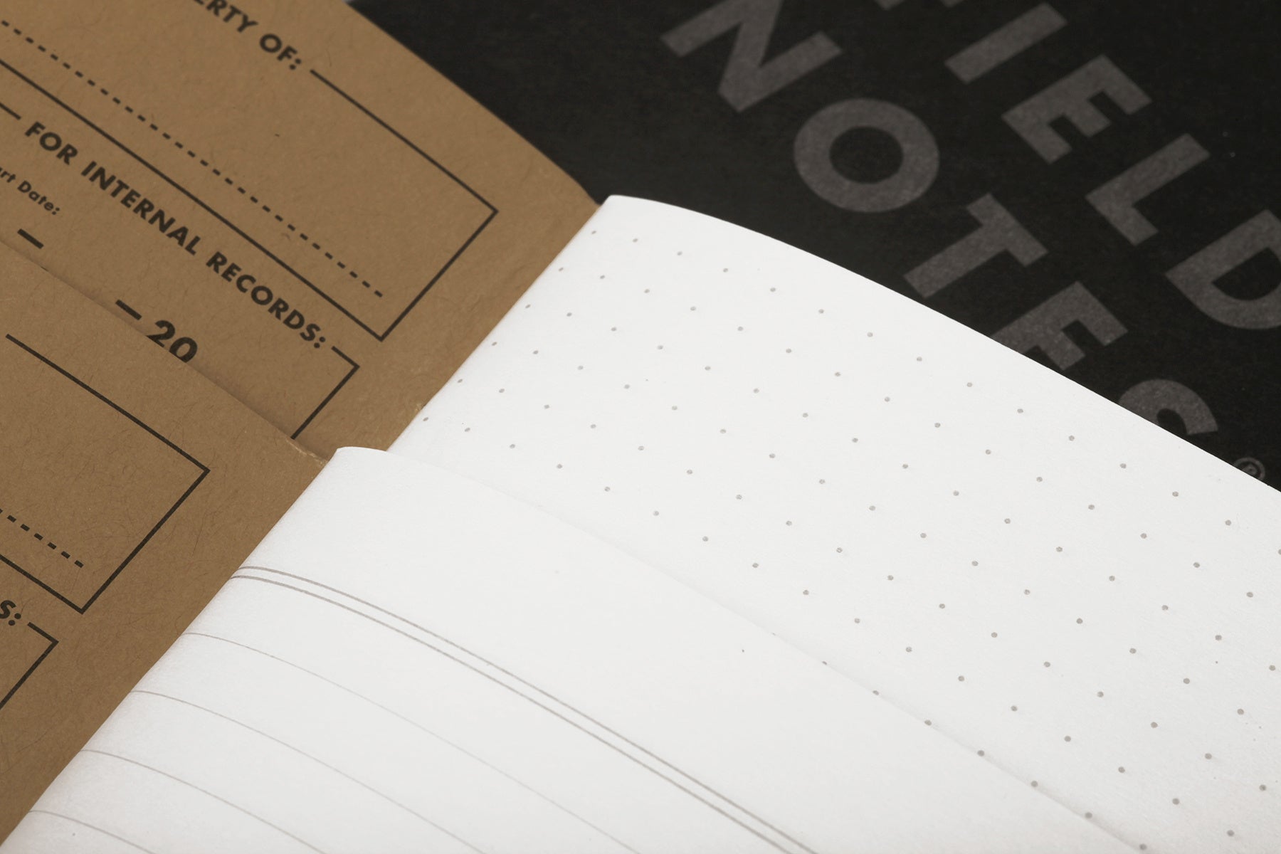 memo book - pitch black - dot graph - 3-pack by field notes