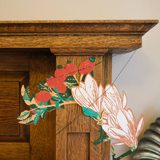 garland - recycled cotton paper - winter foliage by east end press