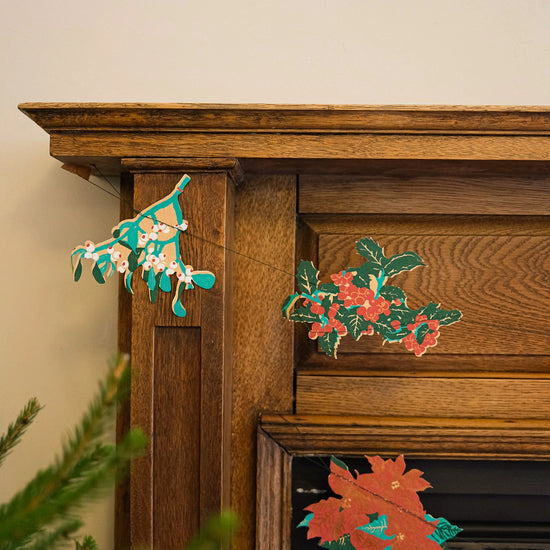 garland - recycled cotton paper - winter foliage by east end press