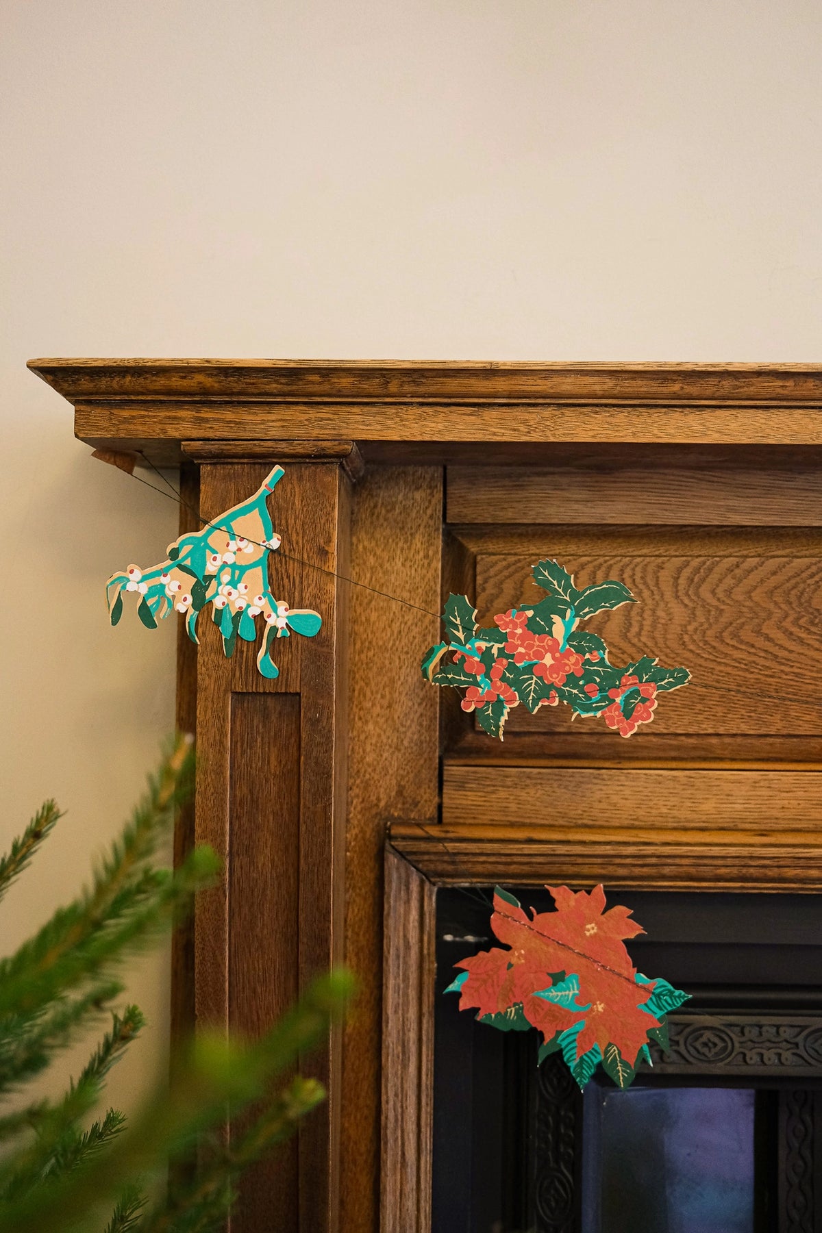 garland - recycled cotton paper - winter foliage by east end press