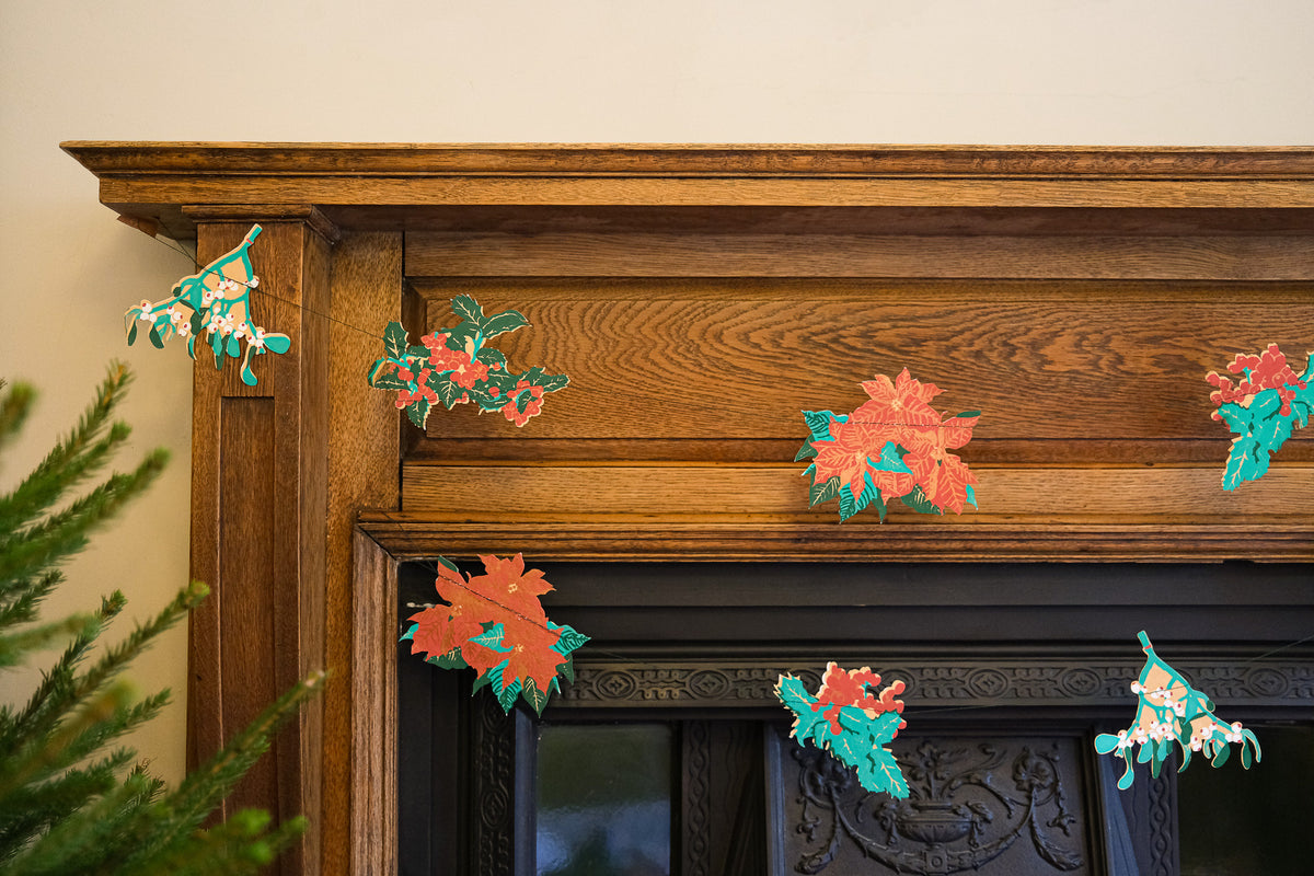 garland - recycled cotton paper - winter foliage by east end press