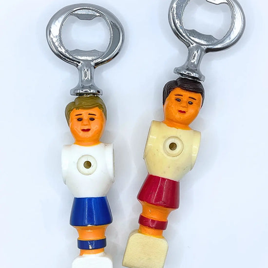 bottle opener - foosball player - assorted by the mustache cat made