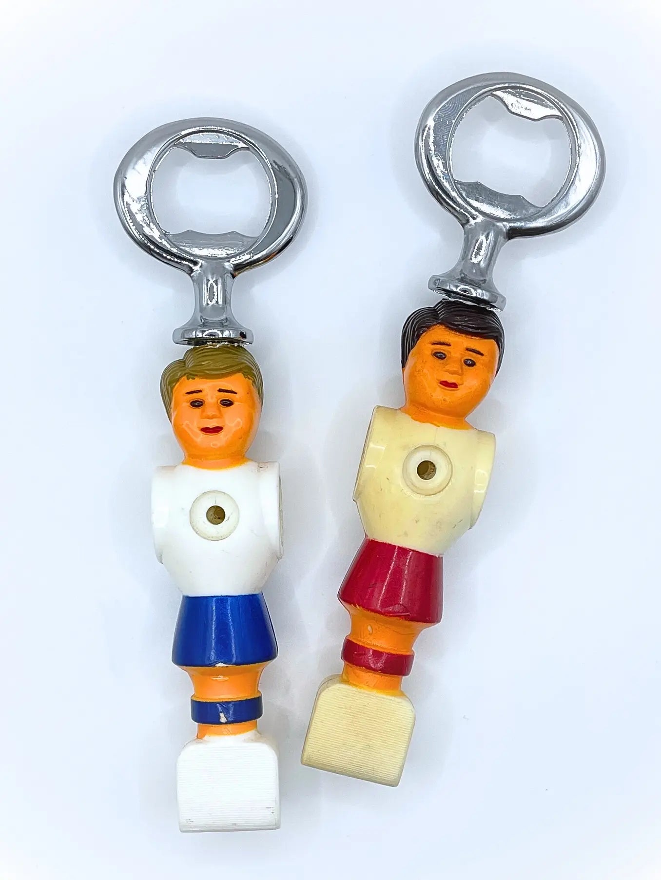 bottle opener - foosball player - assorted by the mustache cat made