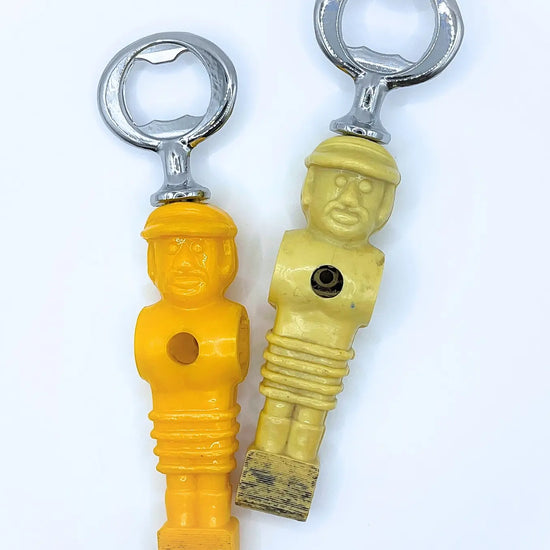 bottle opener - foosball player - assorted by the mustache cat made