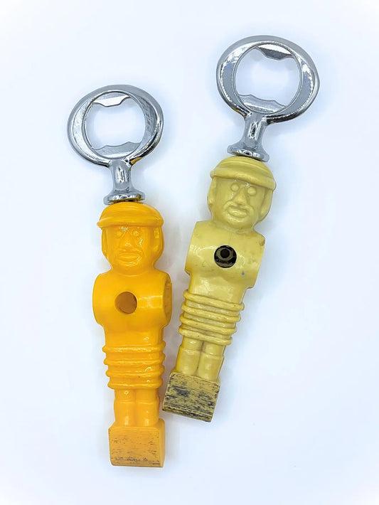 bottle opener - foosball player - assorted by the mustache cat made