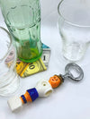 bottle opener - foosball player - assorted by the mustache cat made