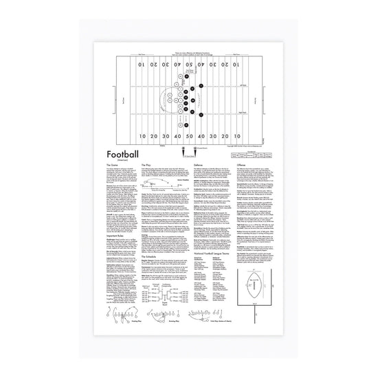 art print - letterpress - 11" x 17" - football by archie's press
