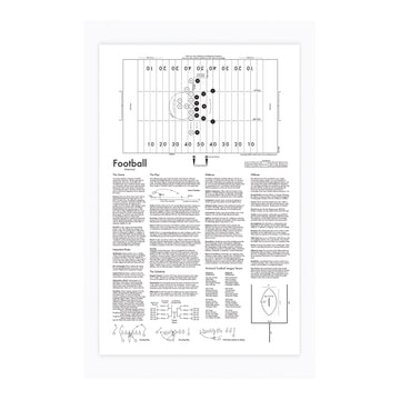 art print - letterpress - 11" x 17" - football by archie's press