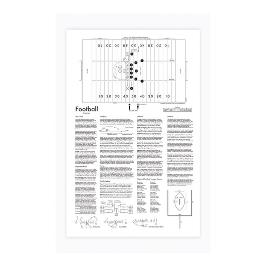 art print - letterpress - 11" x 17" - football by archie's press