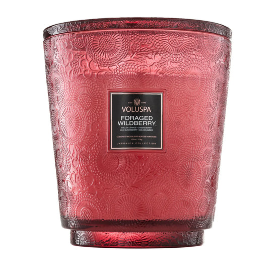 candle - foraged wildberry - 5-wick hearth by voluspa