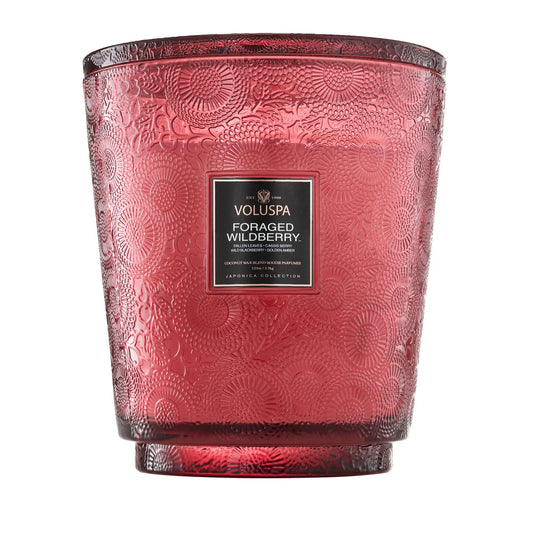 candle - foraged wildberry - 5-wick hearth by voluspa