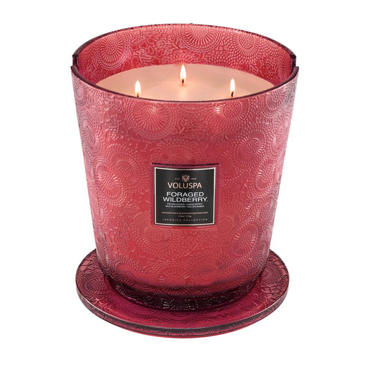 candle - foraged wildberry - 5-wick hearth by voluspa