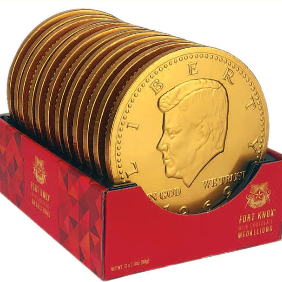 candy - fort knox giant medallion - milk chocolate by redstone foods inc