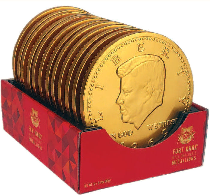 candy - fort knox giant medallion - milk chocolate by redstone foods inc