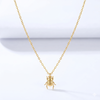 necklace - fortune beetle 19" - 18kgp by peter and june