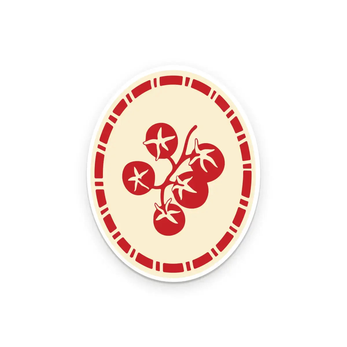 sticker - vinyl - framed tomato by ruff house print shop