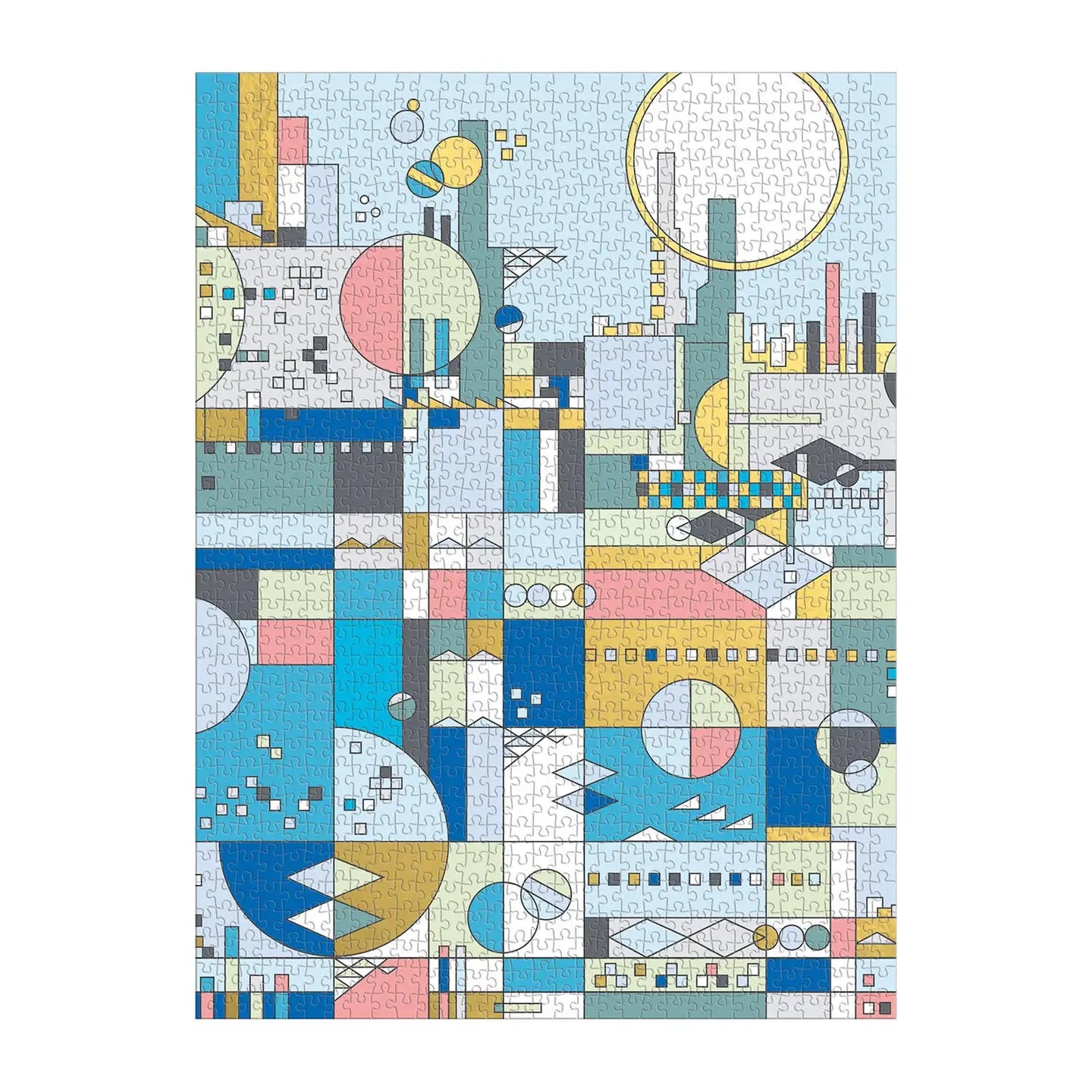 puzzle - frank lloyd wright - city by the sea - 1000 piece foil by chronicle books