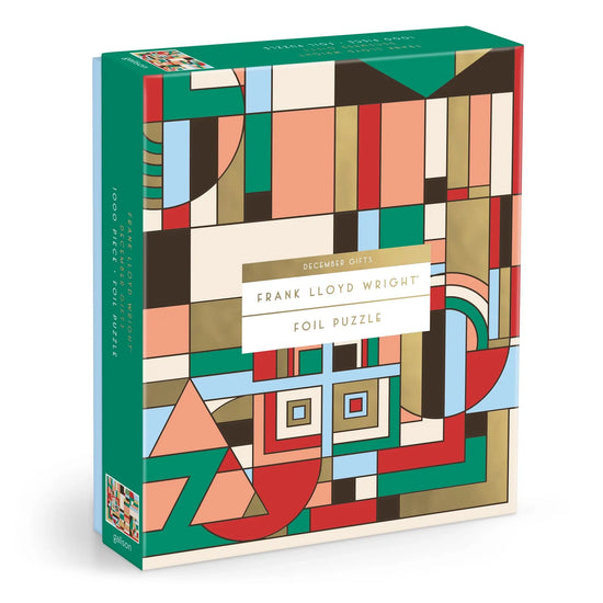 puzzle - frank lloyd wright - december gifts - 1000 piece foil by chronicle books