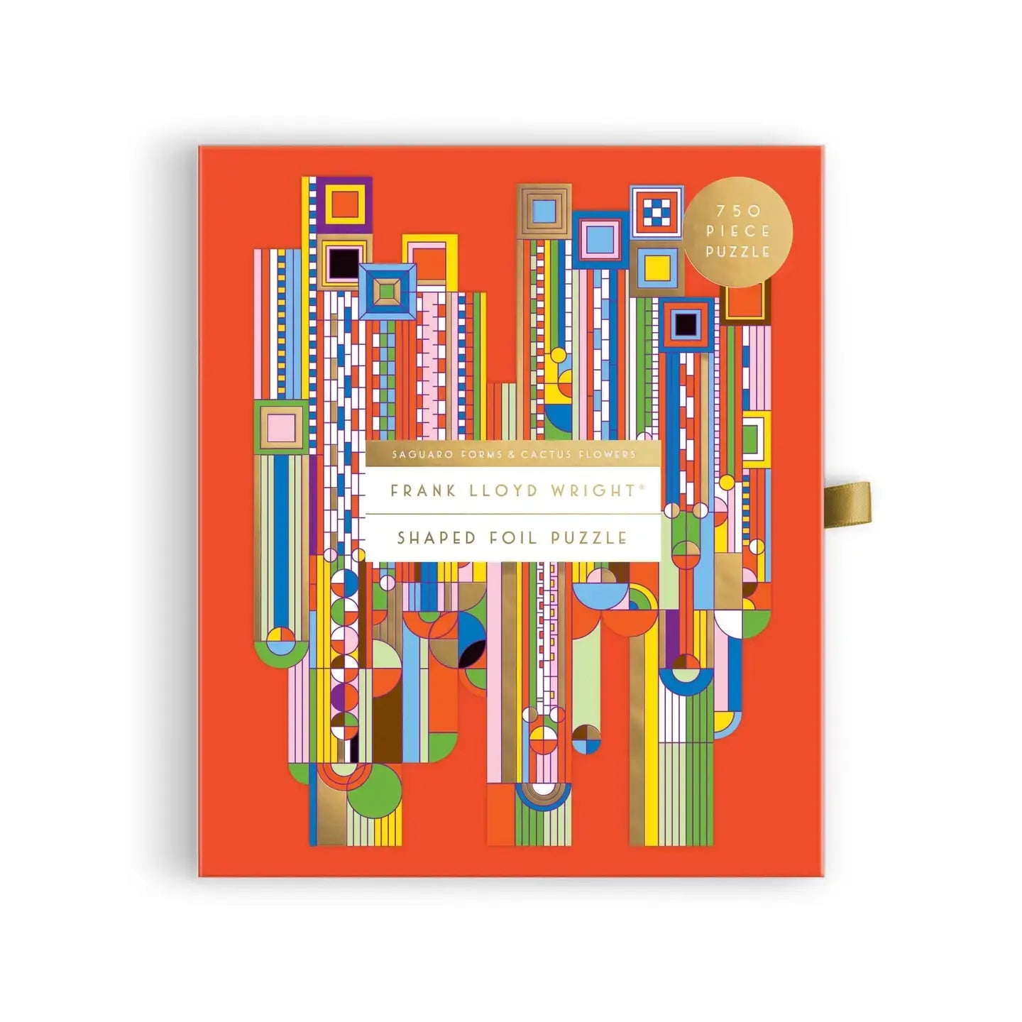 puzzle - 750-piece shaped foil - frank lloyd wright saguaro cactus & forms by chronicle books