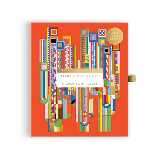 puzzle - 750-piece shaped foil - frank lloyd wright saguaro cactus & forms by chronicle books