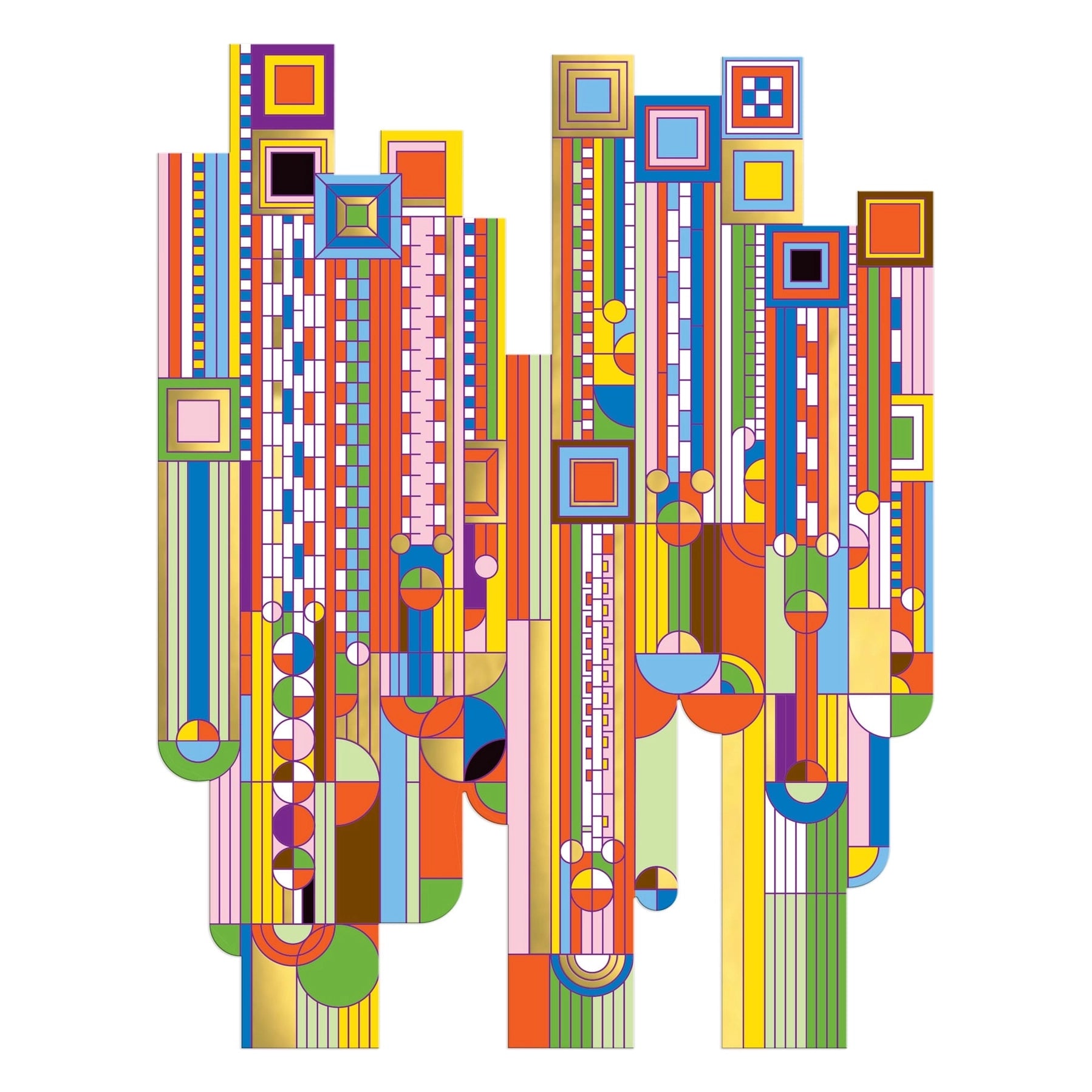 puzzle - 750-piece shaped foil - frank lloyd wright saguaro cactus & forms by chronicle books