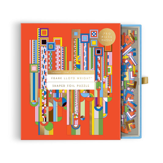 puzzle - 750-piece shaped foil - frank lloyd wright saguaro cactus & forms by chronicle books