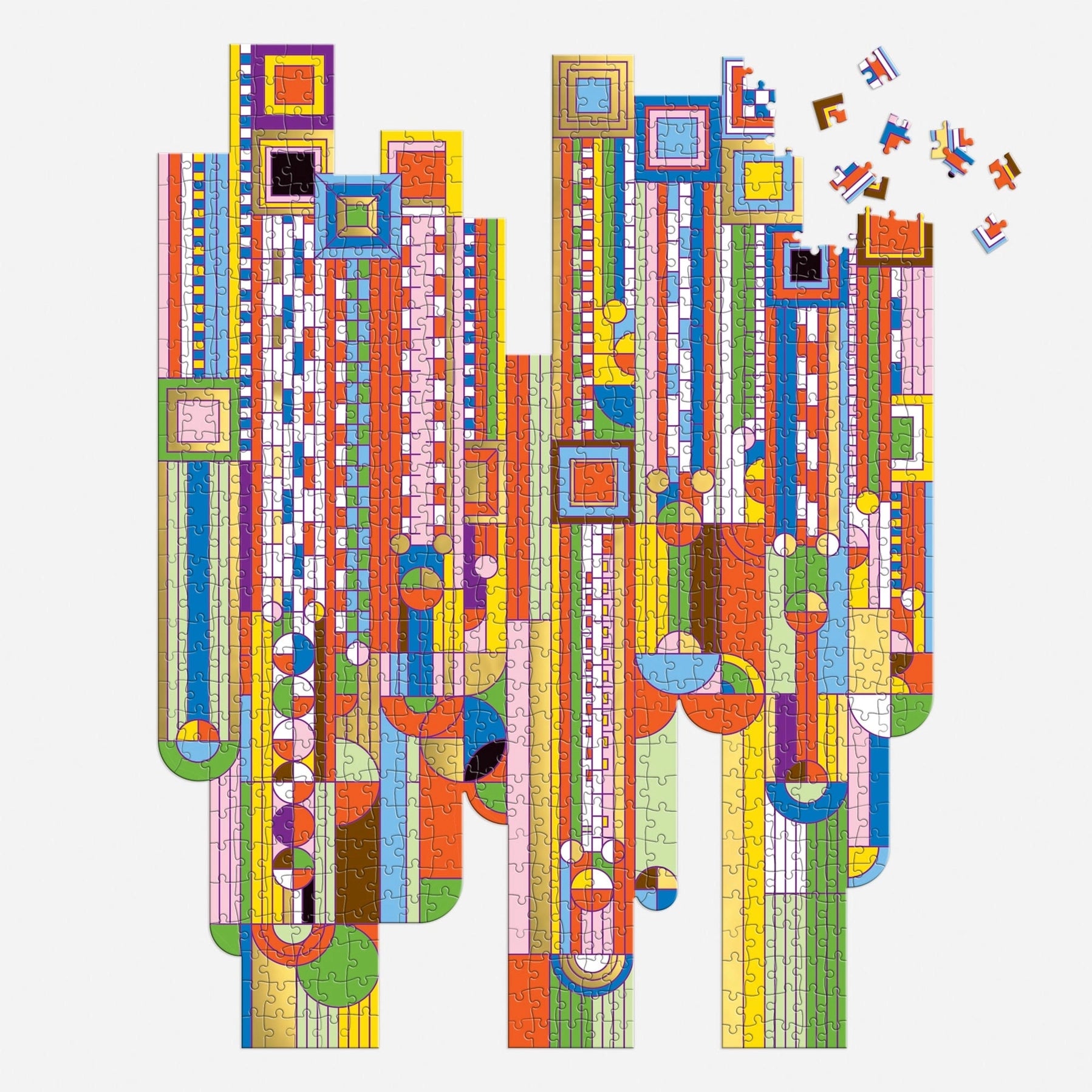 puzzle - 750-piece shaped foil - frank lloyd wright saguaro cactus & forms by chronicle books