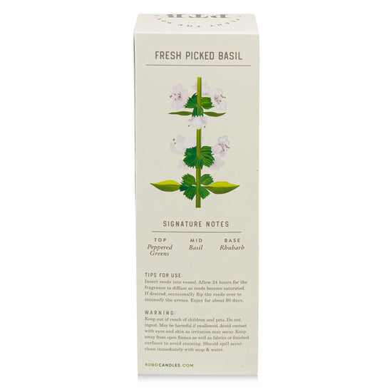 diffuser - fresh picked basil - 4oz by kobo candles