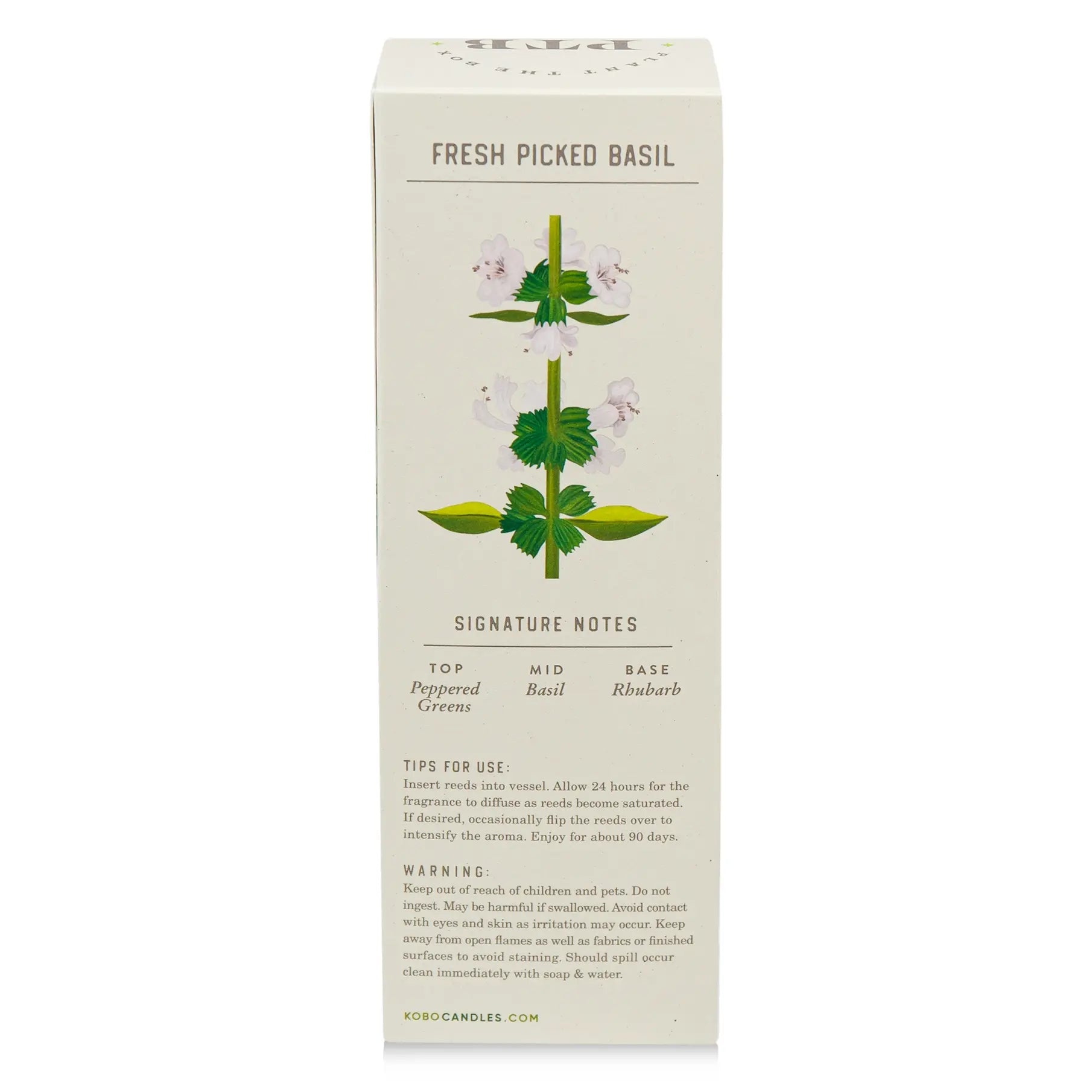 diffuser - fresh picked basil - 4oz by kobo candles