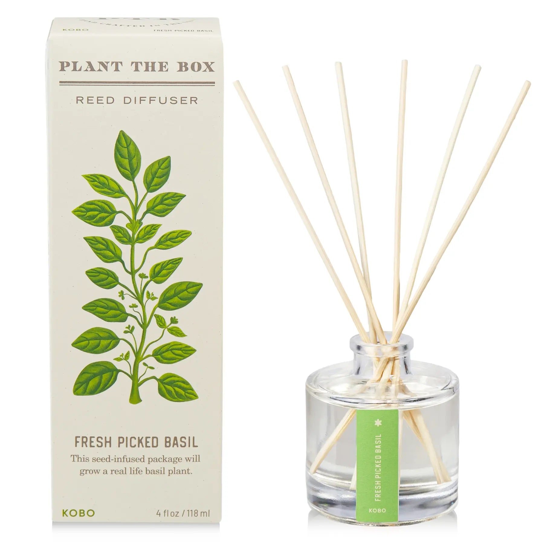 diffuser - fresh picked basil - 4oz by kobo candles