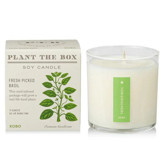 candle - fresh picked basil - 9oz by kobo candles