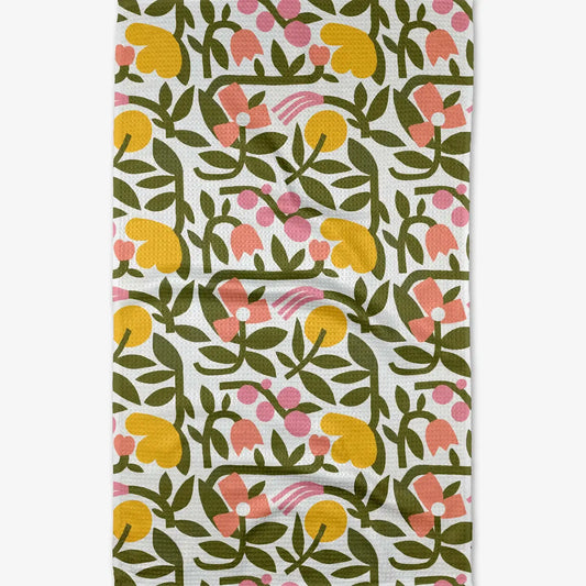 microfiber tea towel - fresh vines by geometry house