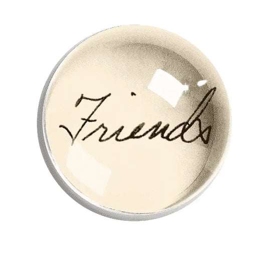 paperweight - crystal dome - friends script by ben's garden