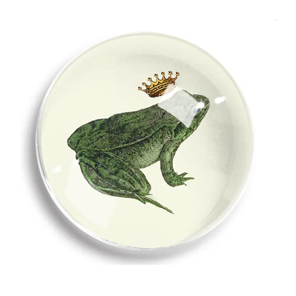 paperweight - crystal dome - frog prince by ben's garden