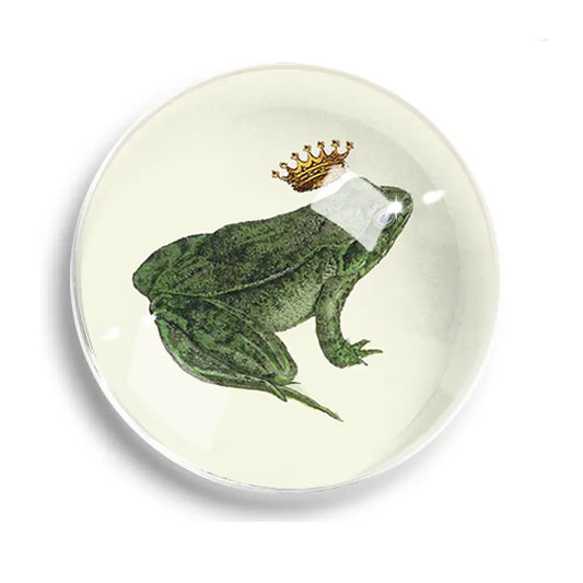 paperweight - crystal dome - frog prince by ben's garden