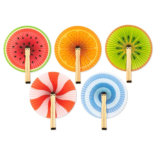 paper fan - fruity & sweet - assorted by kikkerland