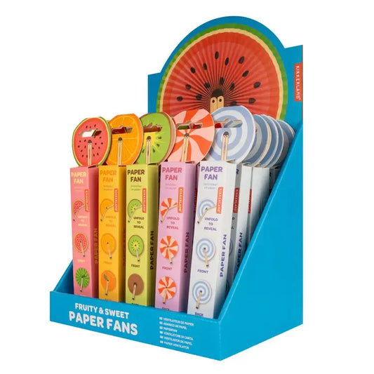 paper fan - fruity & sweet - assorted by kikkerland