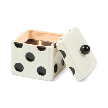 Candle | Lucky Dice Ceramic | Lava Stone | 10 oz