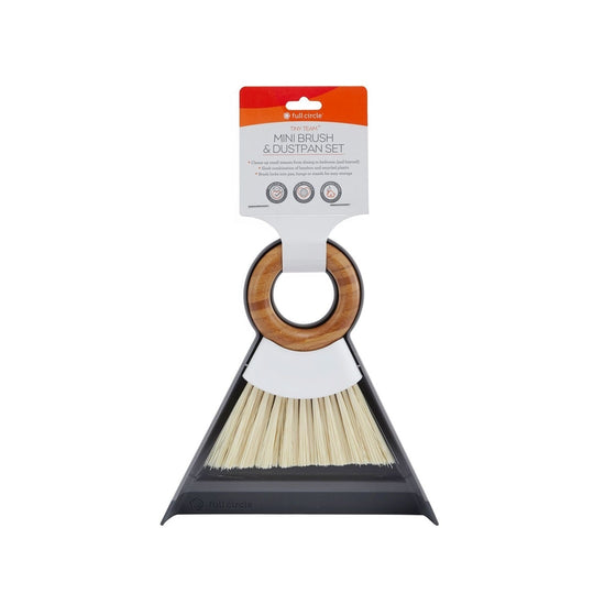 mini broom + dustpan - grey/white by full circle home