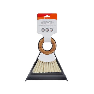 mini broom + dustpan - grey/white by full circle home