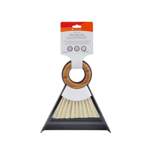mini broom + dustpan - grey/white by full circle home