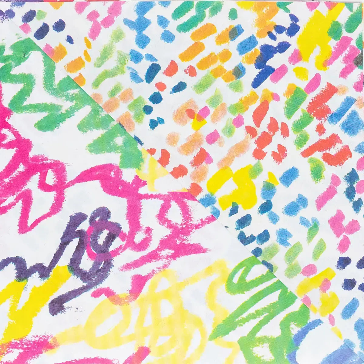 wrapping paper - 2-sided eco - funfetti/squiggles by wrappily eco gift wrap co.
